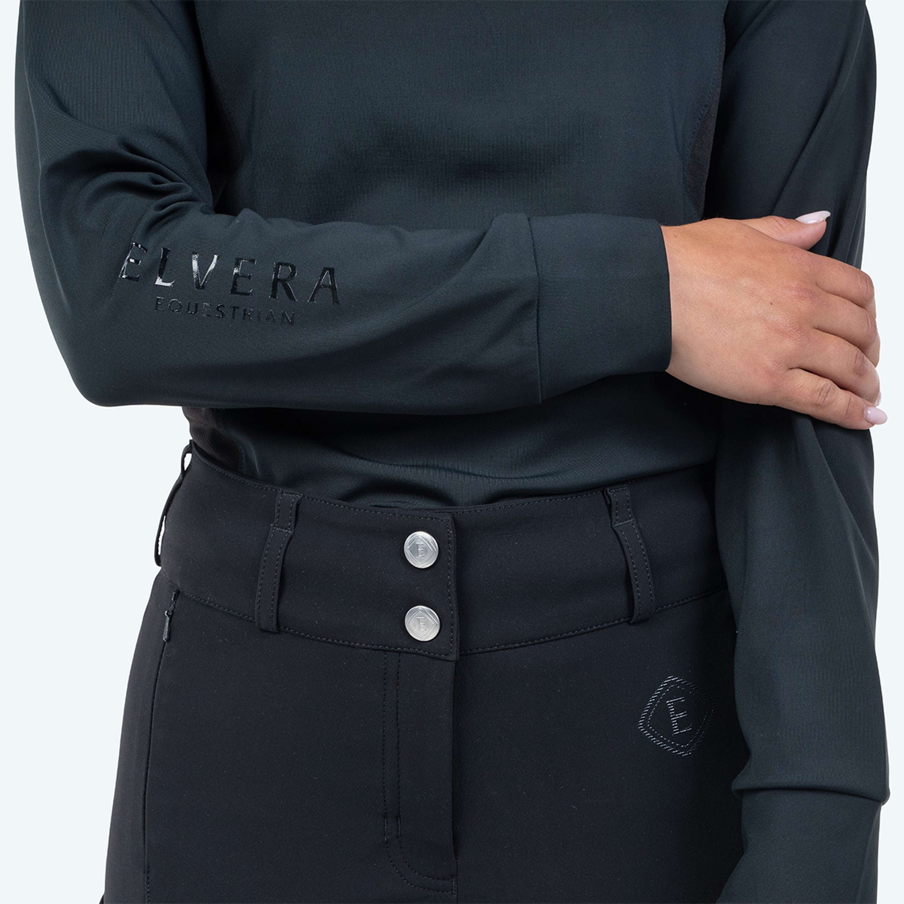 Elvera Equestrian Trainingsshirt EEMexa Lange Mouw Zwart