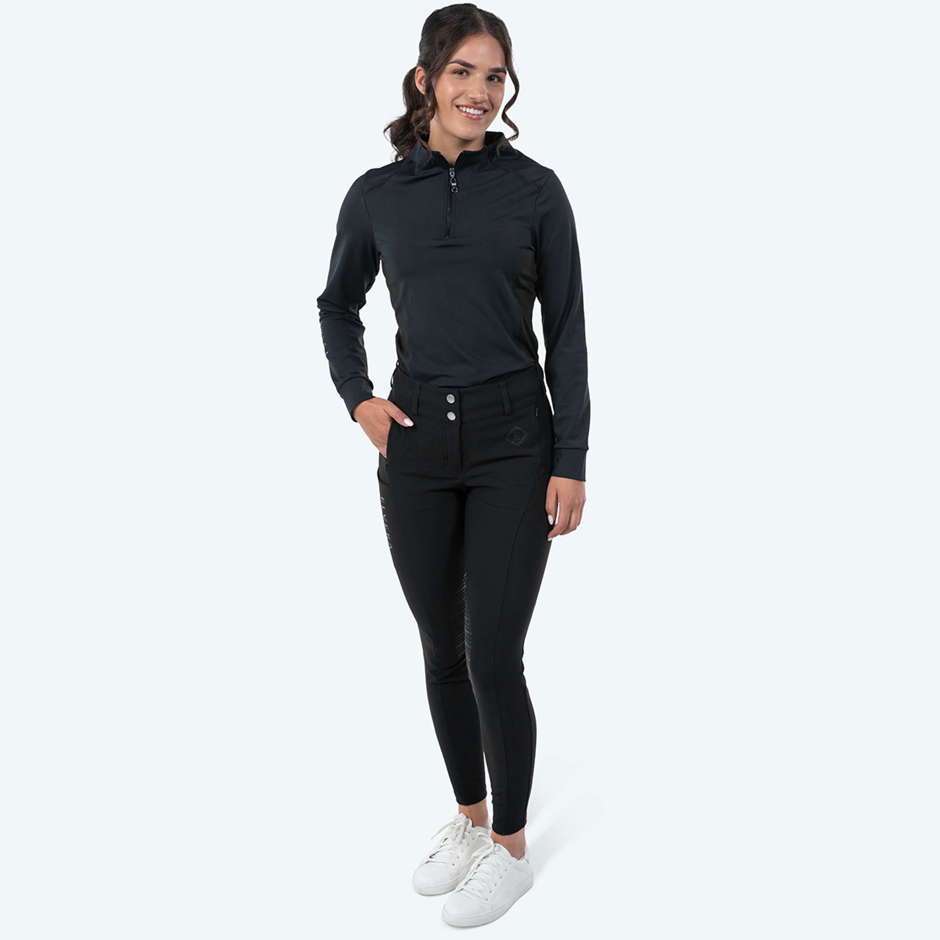 Elvera Equestrian Trainingsshirt EEMexa Lange Mouw Zwart