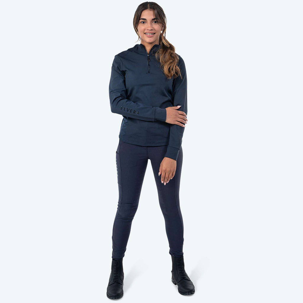 Elvera Equestrian Trainingsshirt EEMexa Lange Mouw Navy