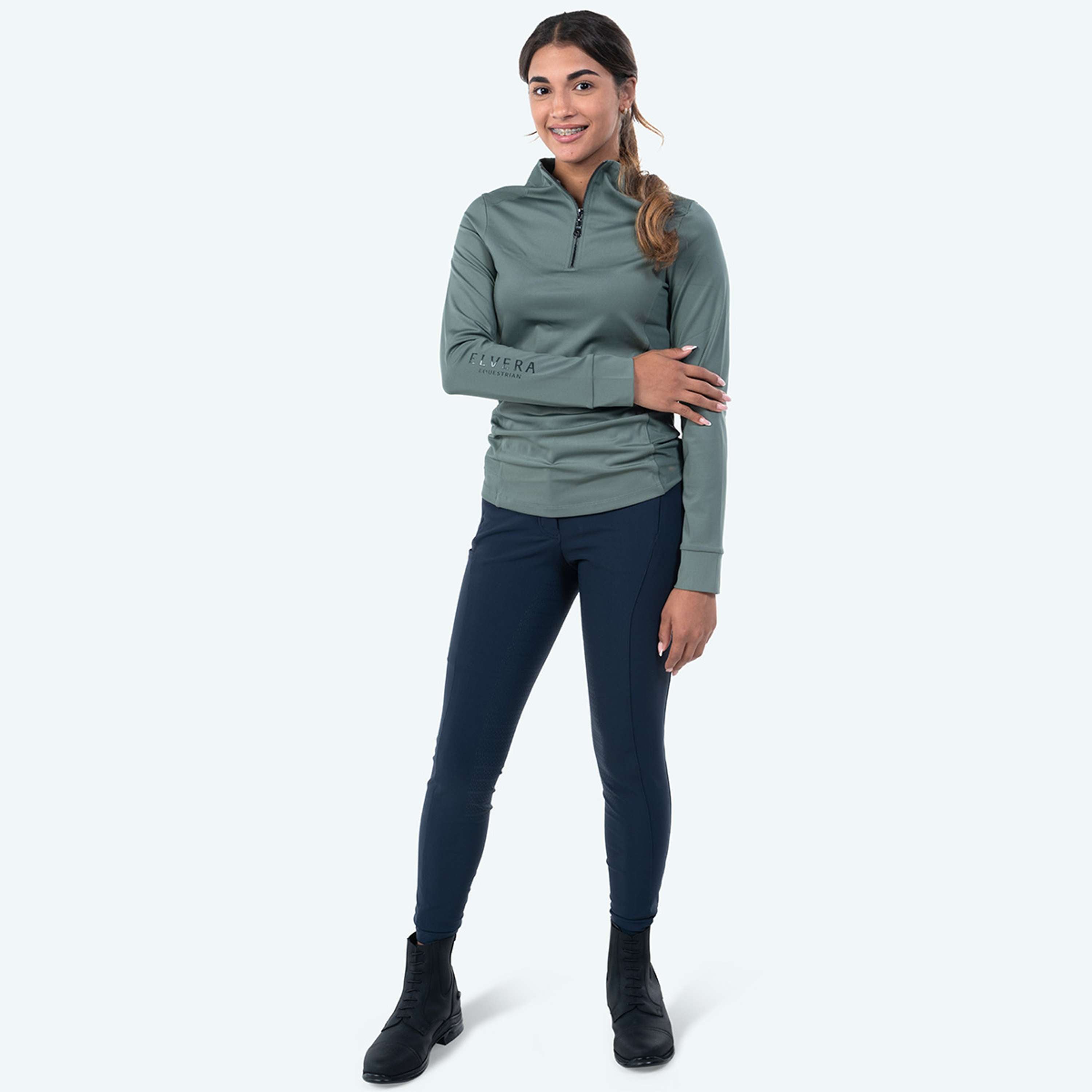 Elvera Equestrian Trainingsshirt EEMexa Lange Mouw Oregano