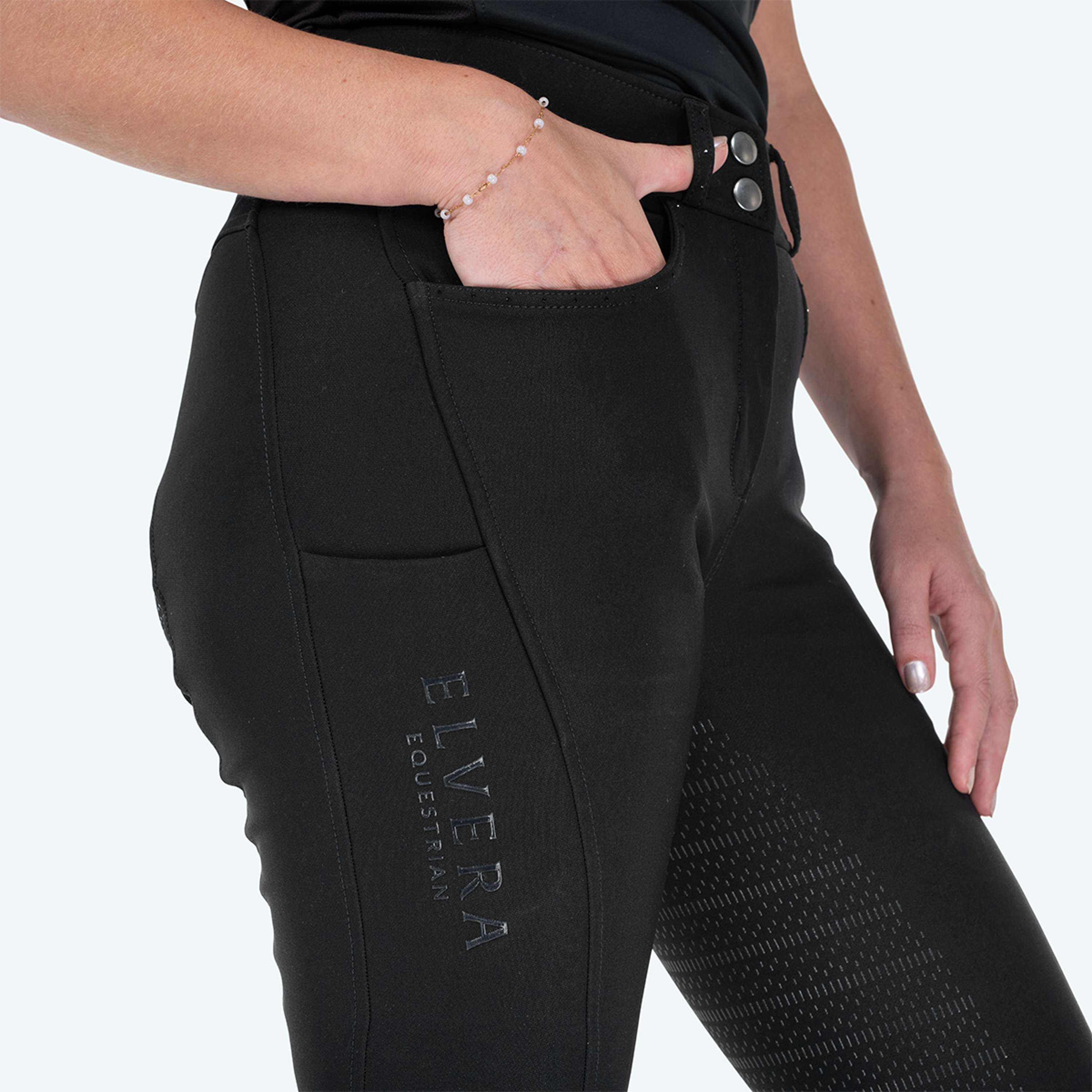 Elvera Equestrian Rijbroek Performance Bling Zwart