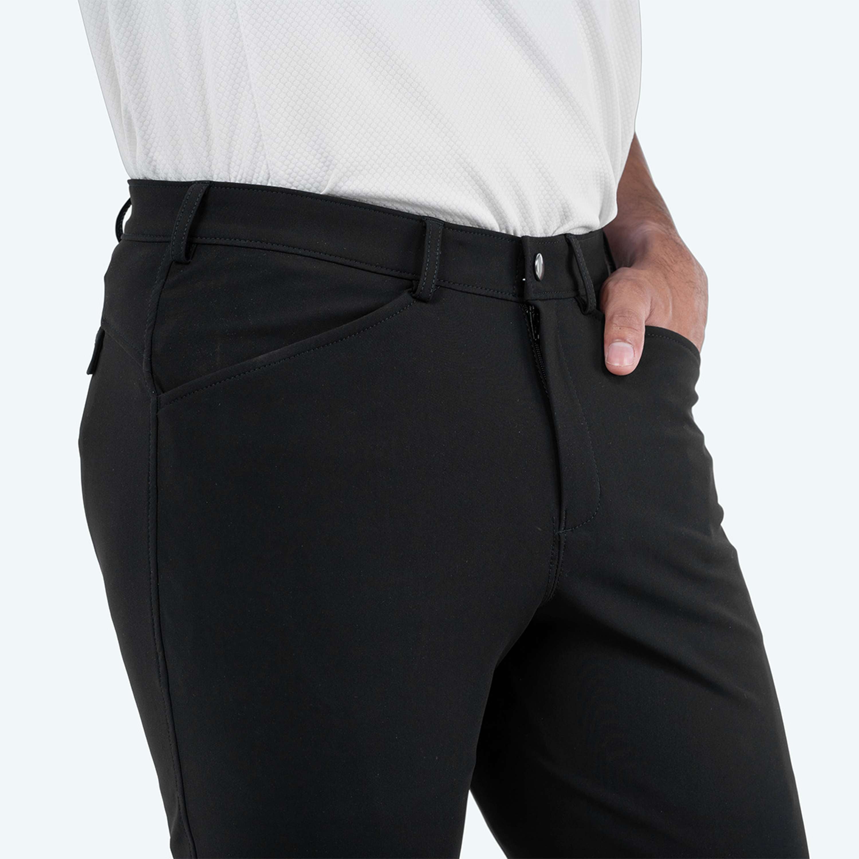 Elvera Equestrian Rijbroek Dual Core Pro Half Seat Heren Zwart