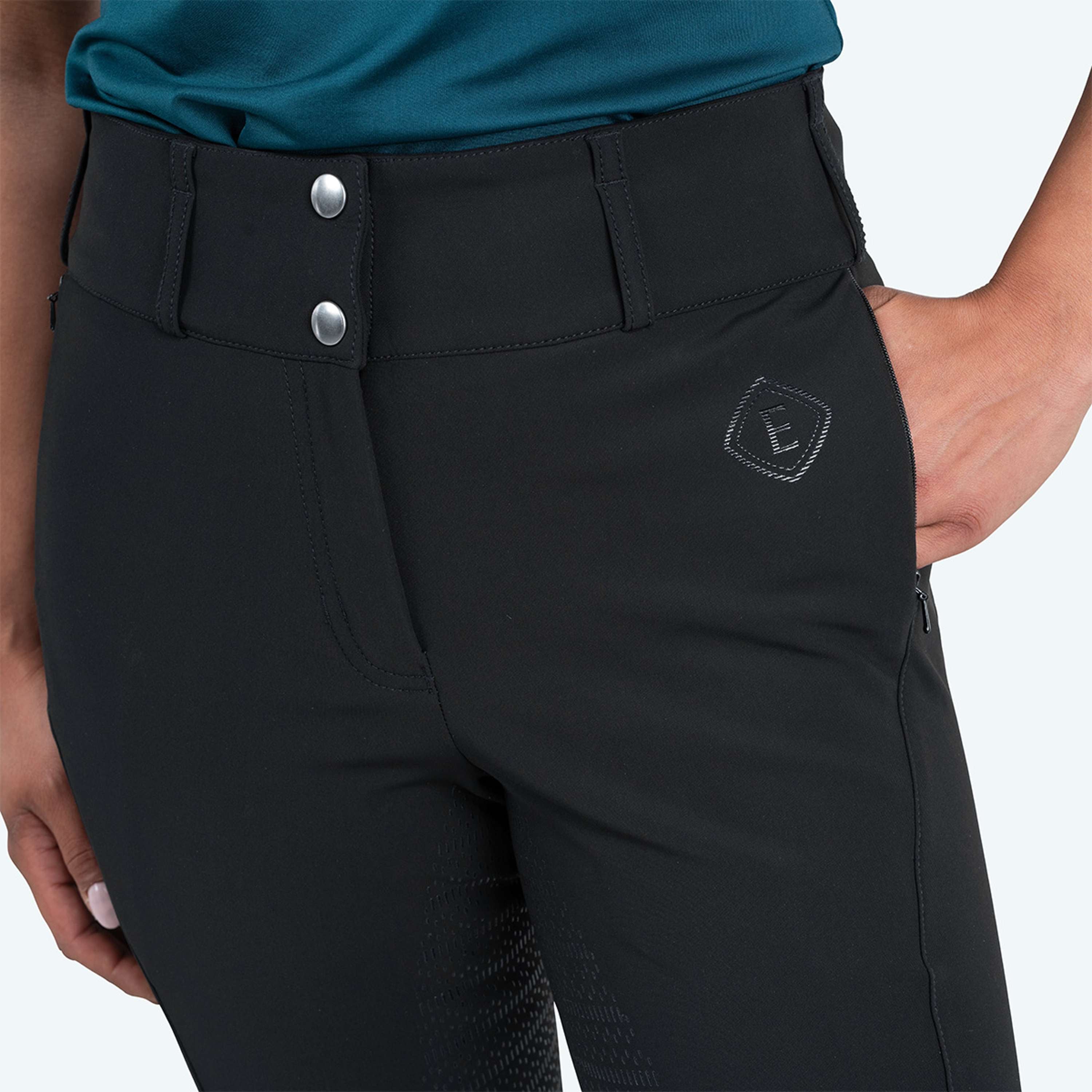 Elvera Equestrian Rijbroek Dual Core Pro Zwart