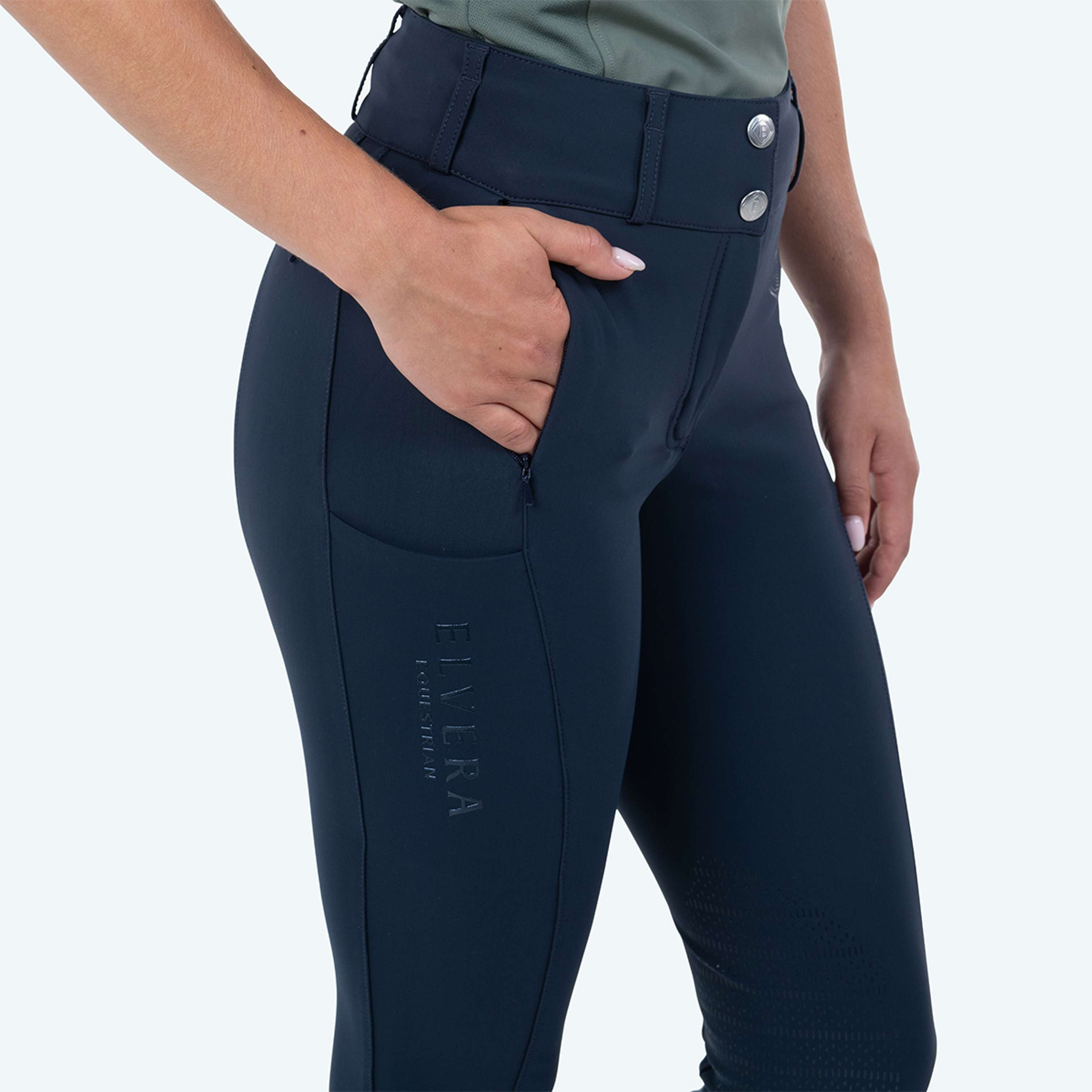 Elvera Equestrian Rijbroek Dual Core Pro Half Seat Salute
