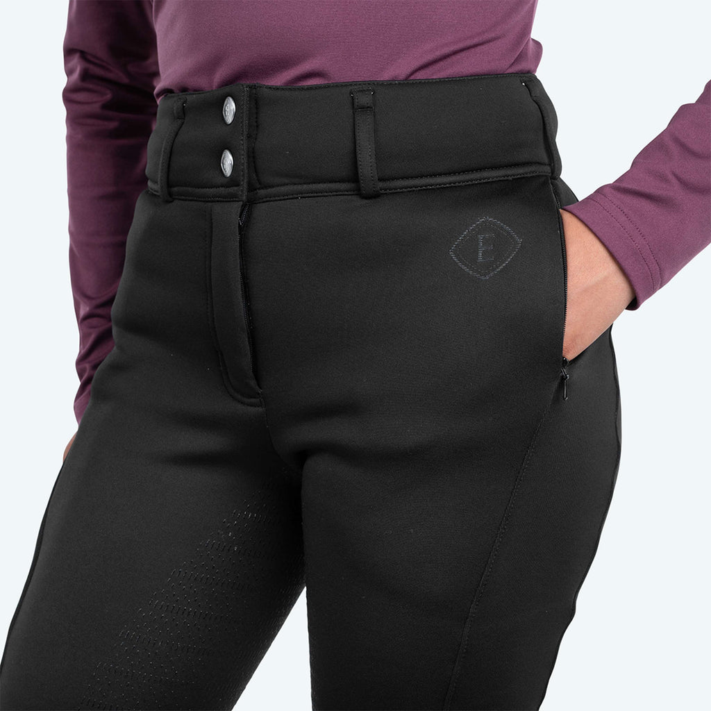Elvera Equestrian Rijbroek Teddy Winter Pro Zwart