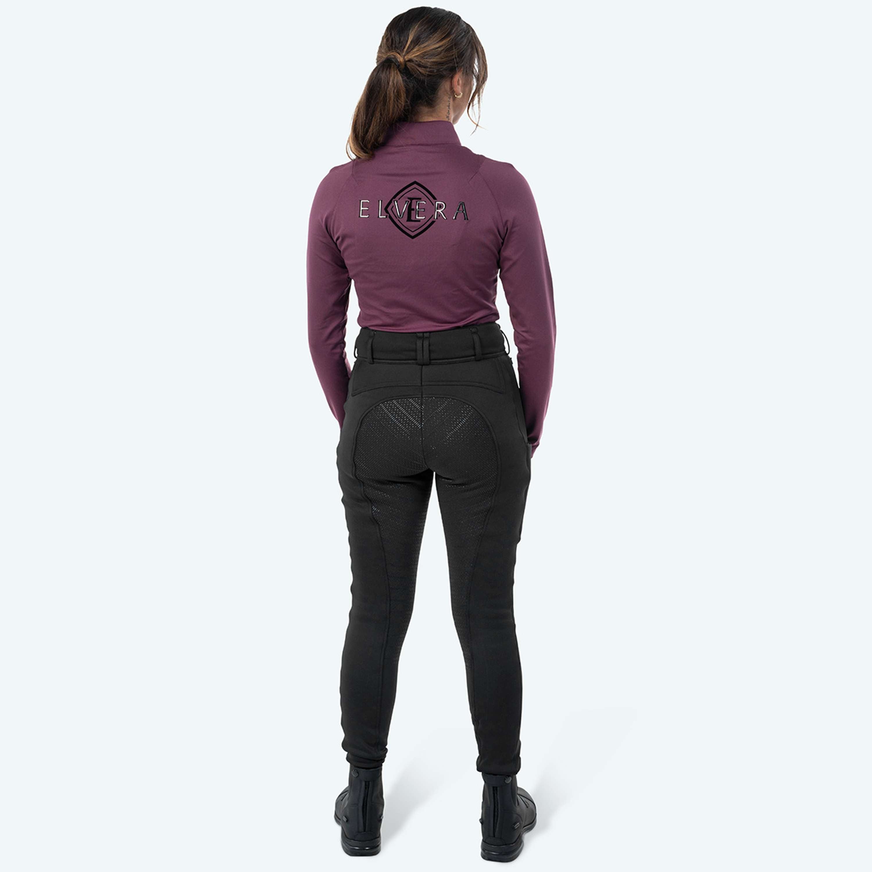 Elvera Equestrian Rijbroek Teddy Winter Pro Zwart
