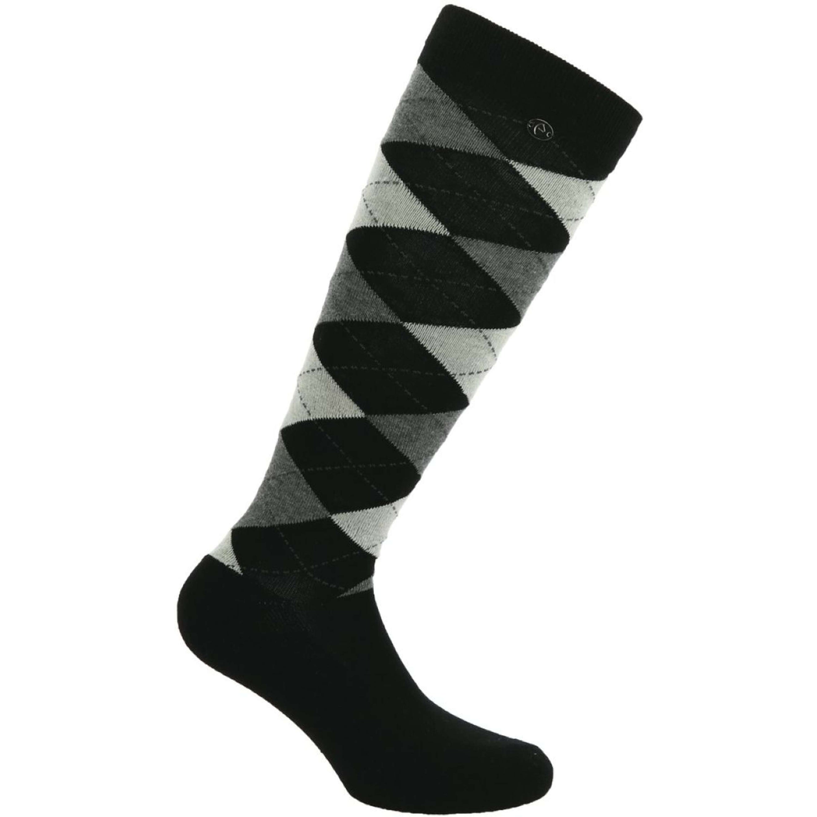 EQUITHÈME Sokken Argyle Zwart/Ecru EQUITHÈME Sokken Argyle Zwart/Ecru