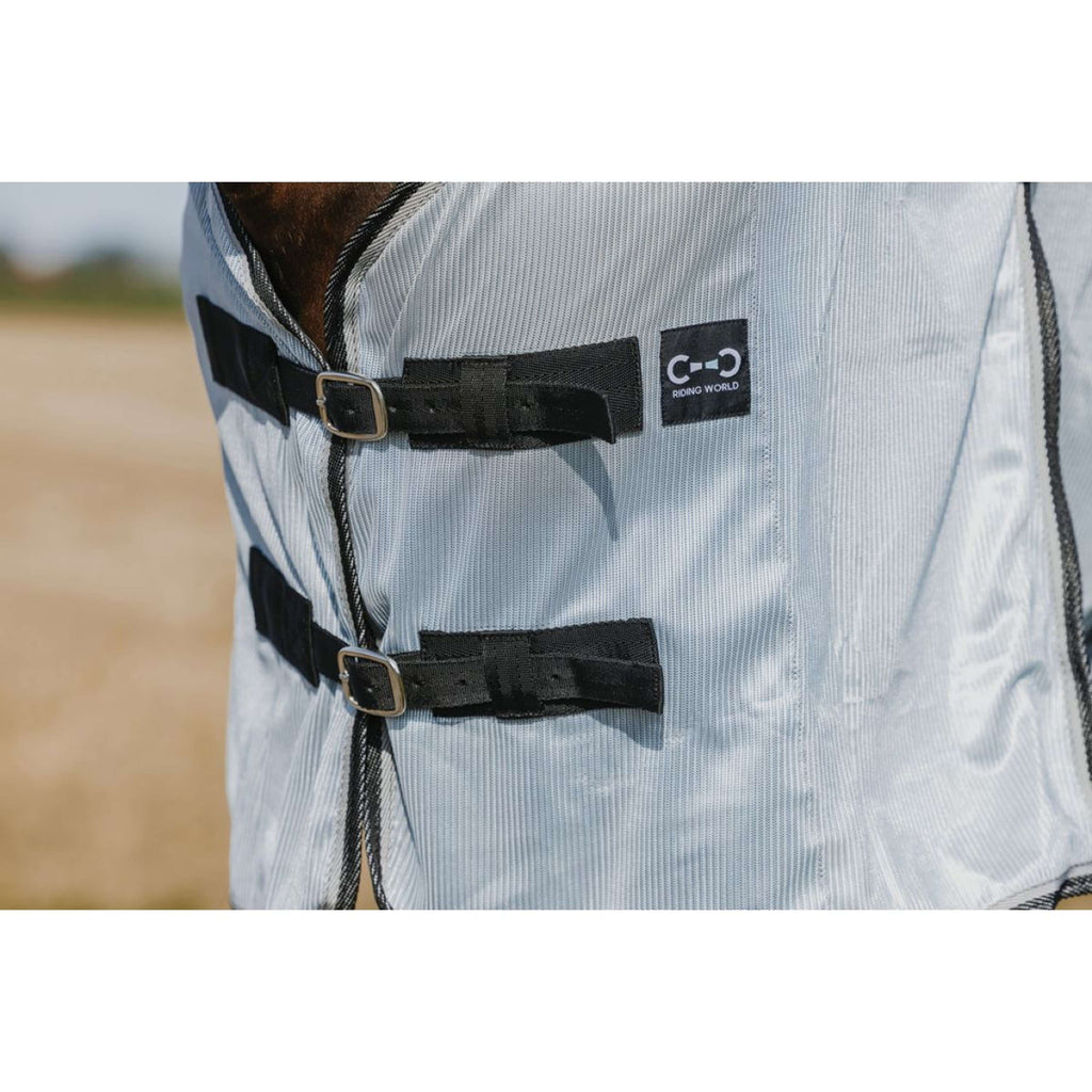 Riding World Vliegendeken Belly Mesh Grijs