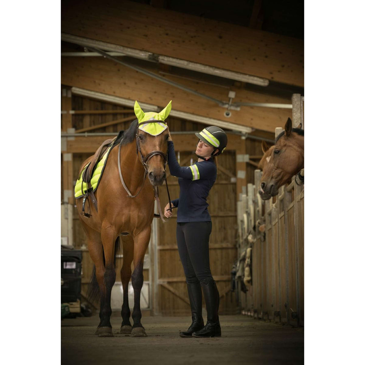 EQUITHÈME Capband High Visibility Fluor Geel