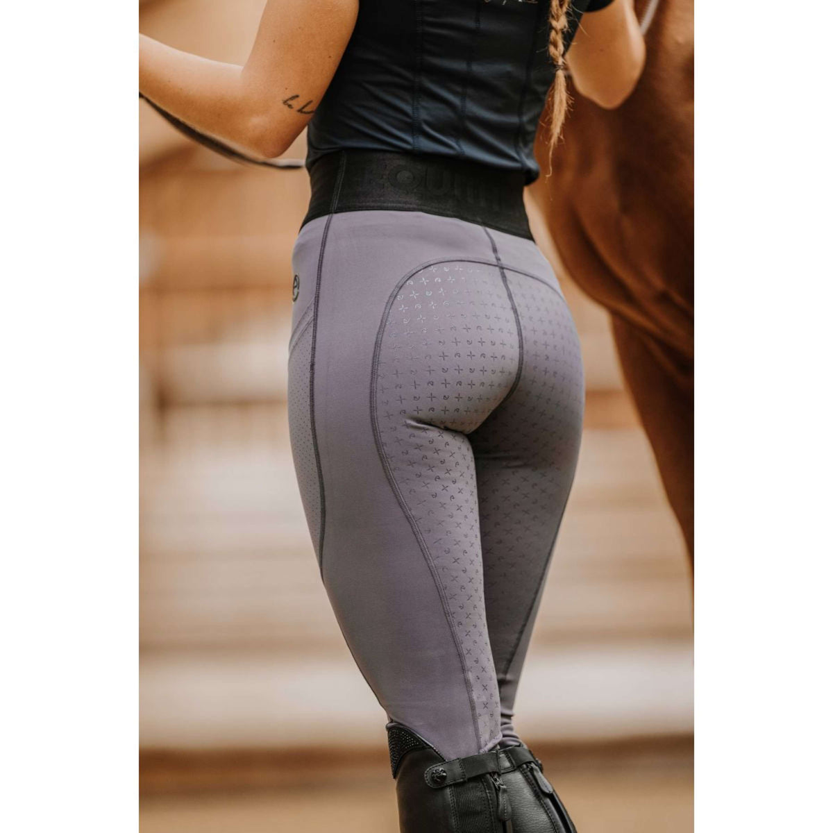 EQUITHÈME Rijlegging Iris Full Grip Donkergrijs