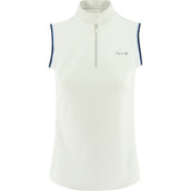 EQUITHÈME Polo Shirt Pro Mouwloos Dames Wit