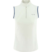 EQUITHÈME Polo Shirt Pro Mouwloos Dames Wit