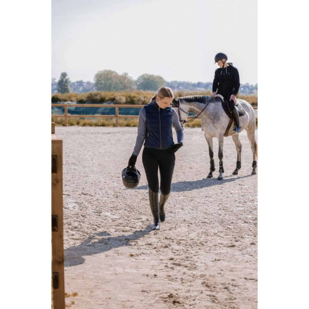 EQUITHÈME Verwarmde Bodywarmer Sasha Marineblauw