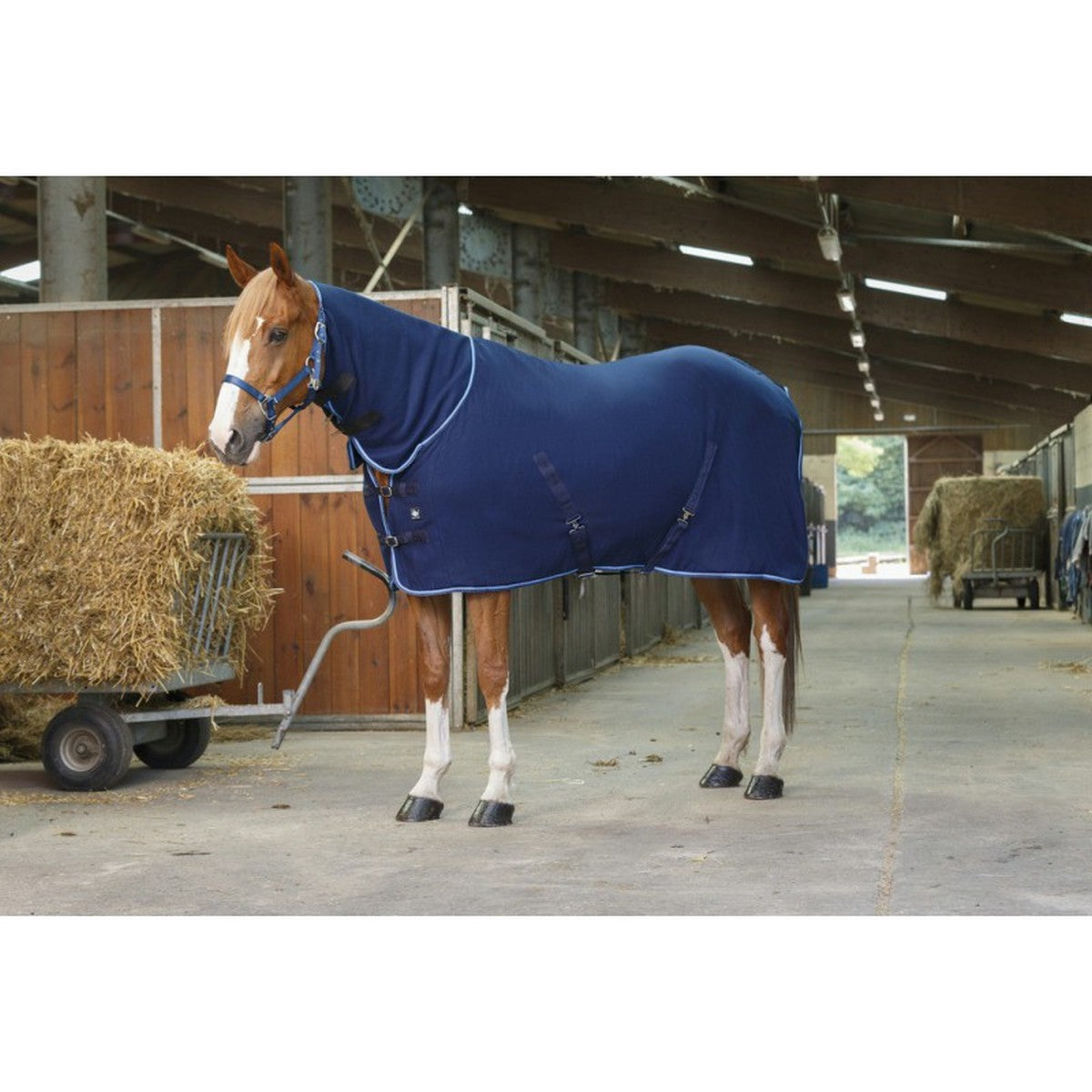 Riding World Fleecedeken Combo Navy/Blauw