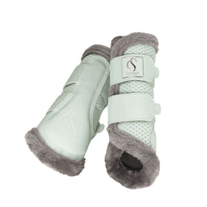 Eskadron Dressage Boots Classic Sports Mesh Fauxfur Powder Green