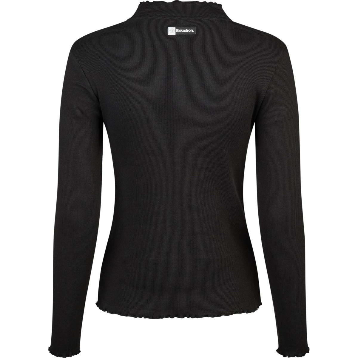 Eskadron T-Shirt Dynamics Turtleneck Rib Lange Mouwen Zwart