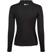 Eskadron T-Shirt Dynamics Turtleneck Rib Lange Mouwen Zwart