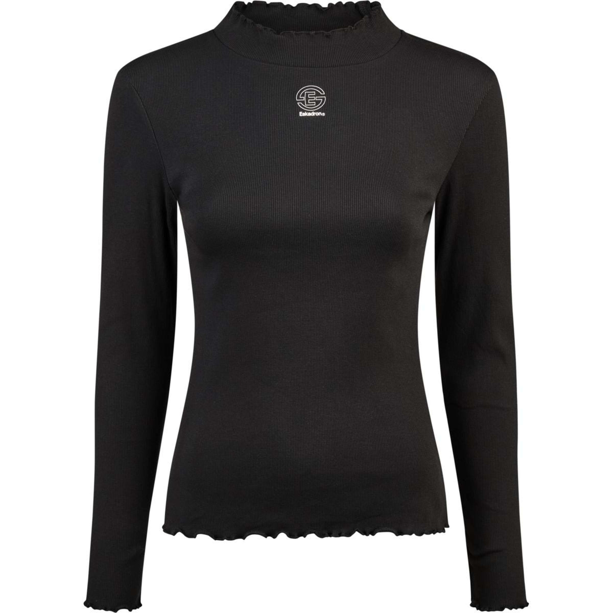 Eskadron T-Shirt Dynamics Turtleneck Rib Lange Mouwen Zwart