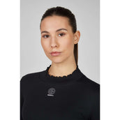 Eskadron T-Shirt Dynamics Turtleneck Rib Lange Mouwen Zwart
