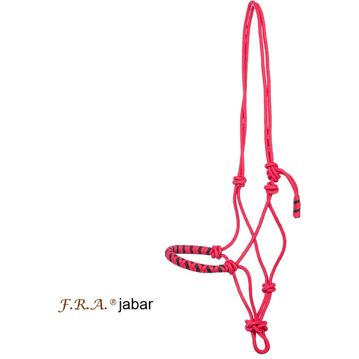 F.R.A. Trainingshalster Jabar Syst 5 Nylon Gevlochten Neusriem Rood