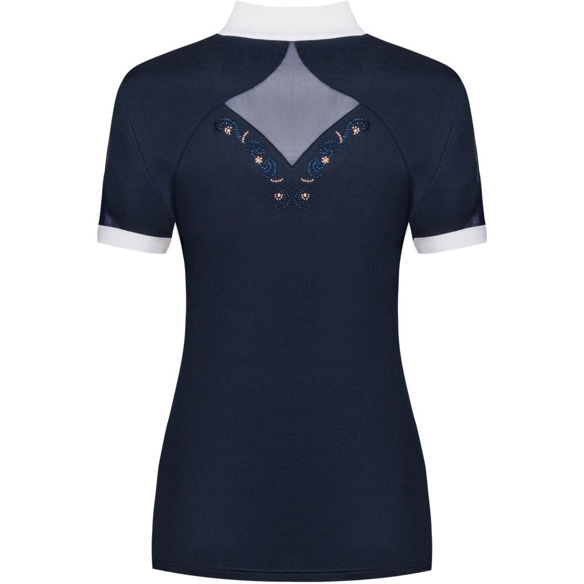 Fair Play Wedstrijdshirt Cathrine Rosegold Korte Mouw Navy/Wit