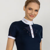 Fair Play Wedstrijdshirt Cathrine Rosegold Korte Mouw Navy/Wit