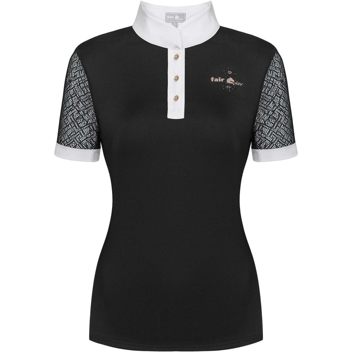 Fair Play Wedstrijdshirt Cecile Rosegold Korte Mouw Zwart