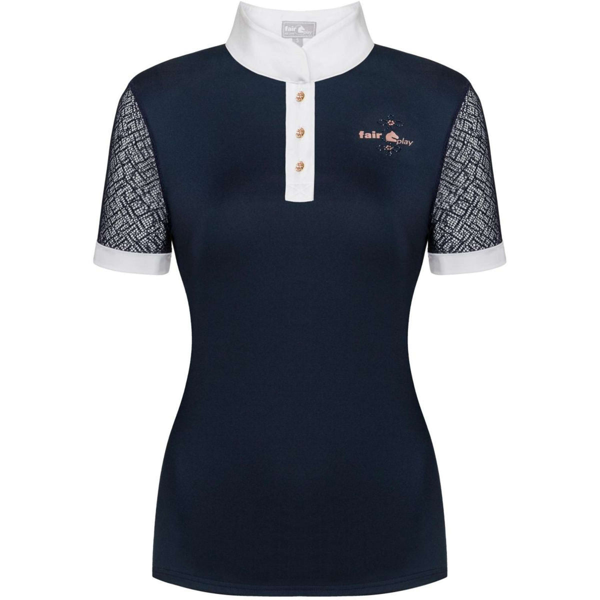 Fair Play Wedstrijdshirt Cecile Rosegold Korte Mouw Navy