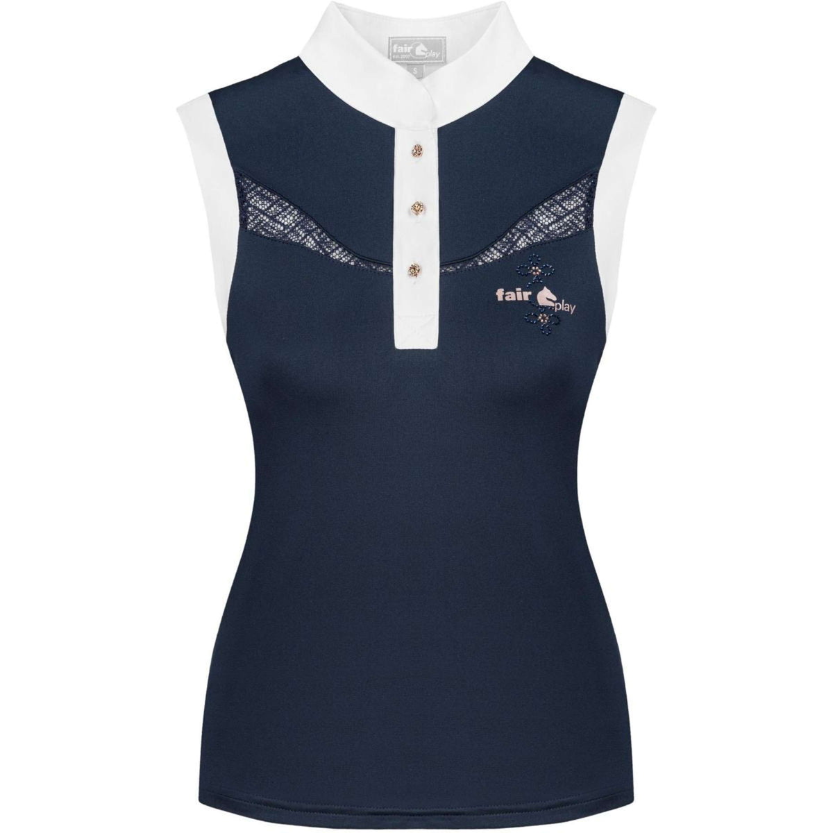 Fair Play Wedstrijdshirt Cecile Rosegold Sleeveless Navy