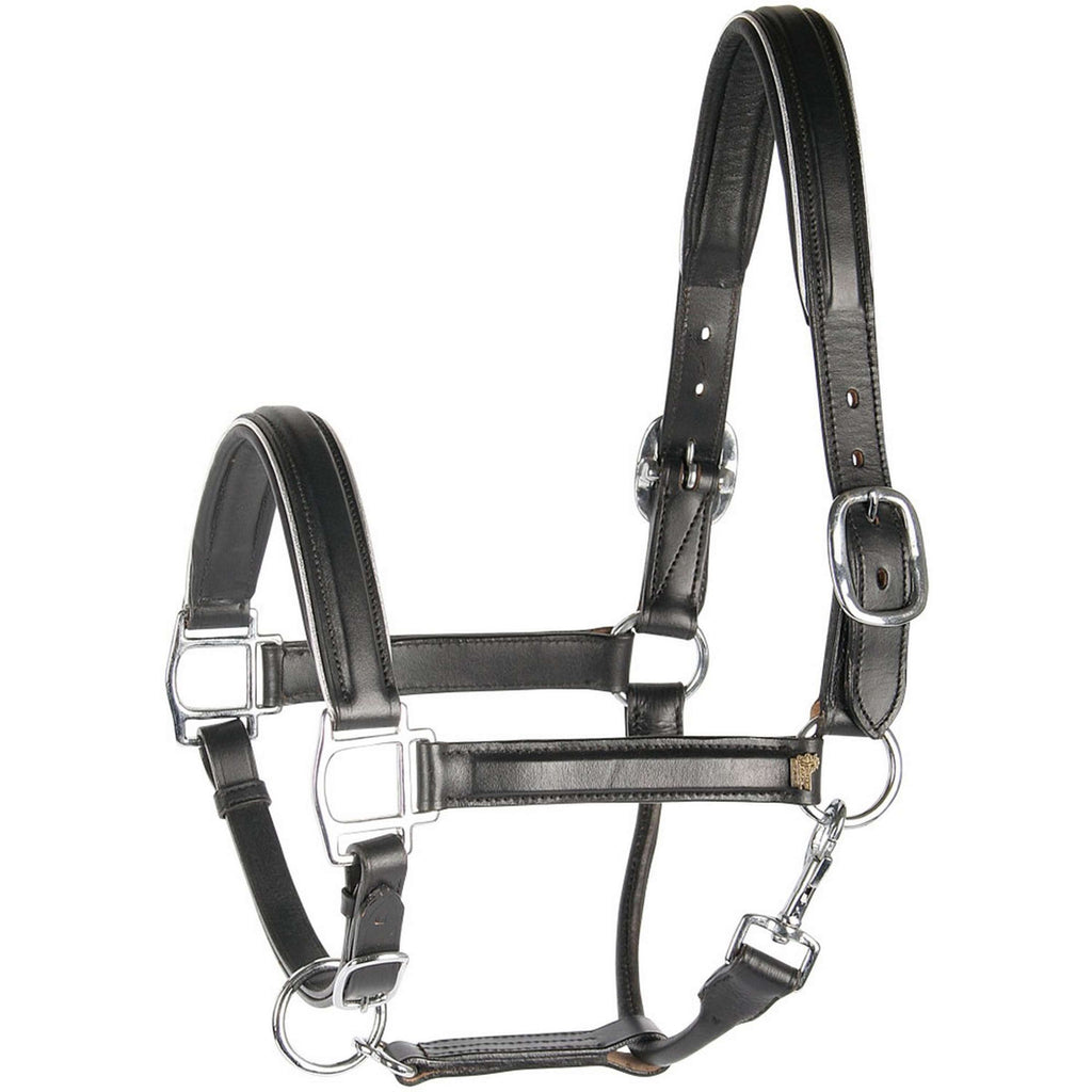 Harry's Horse Halster Leder Met Bies Zwart/Zilver