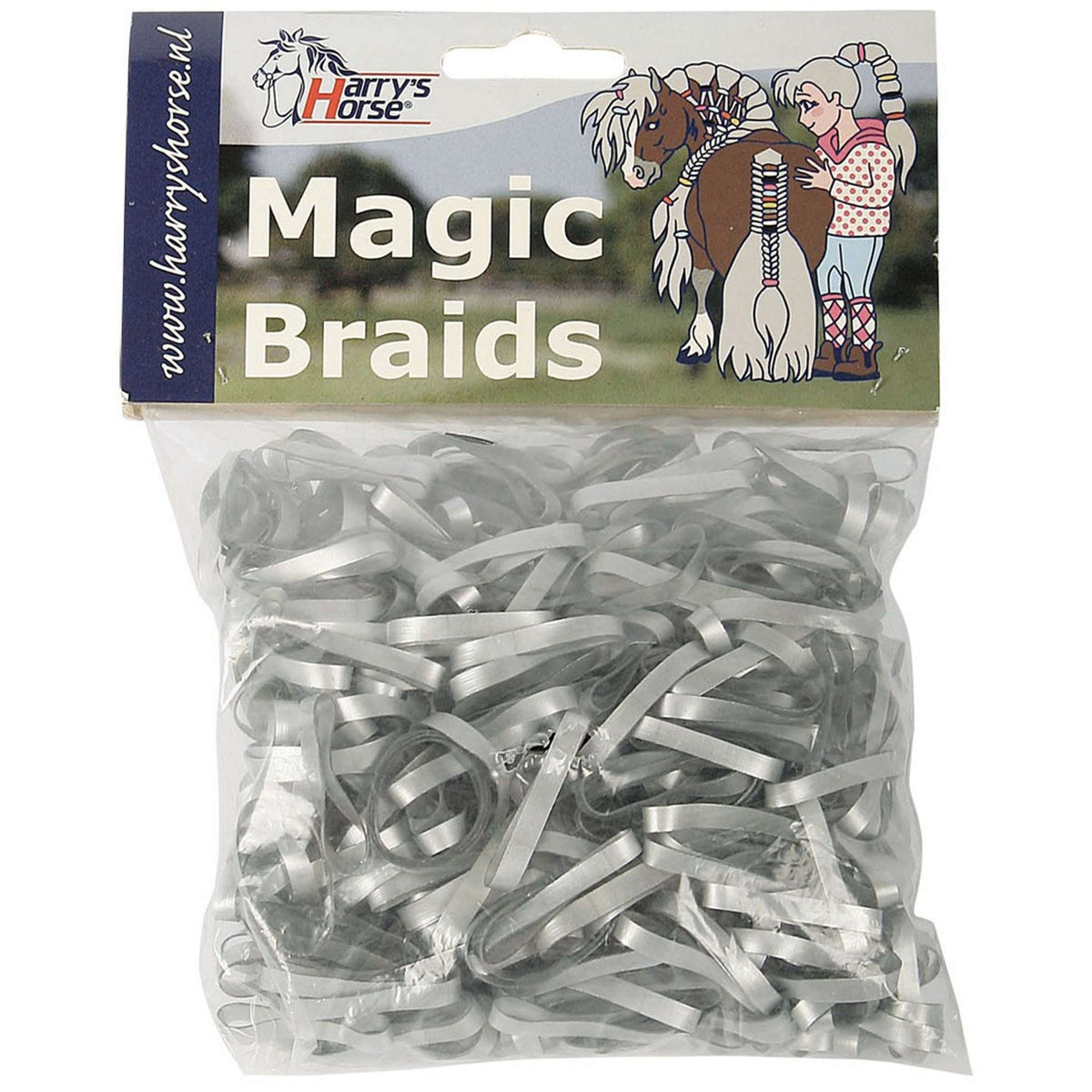 Harry's Horse Haarelastiekjes Magic Beaids Zakje Zilver