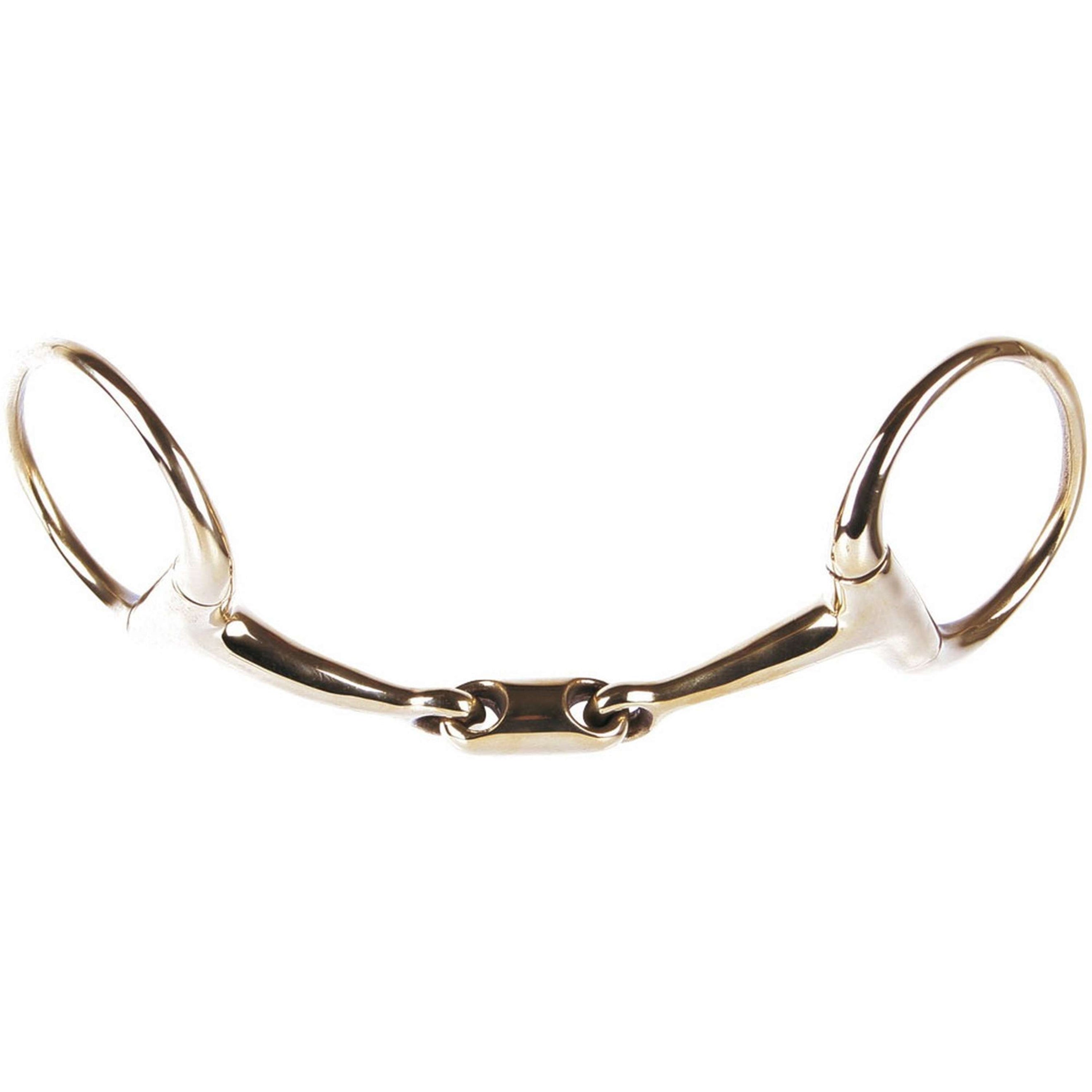 Harry's Horse Bustrens Gold Dubbelgebroken Oval-link Harry's Horse Bustrens Gold Dubbelgebroken Oval-link