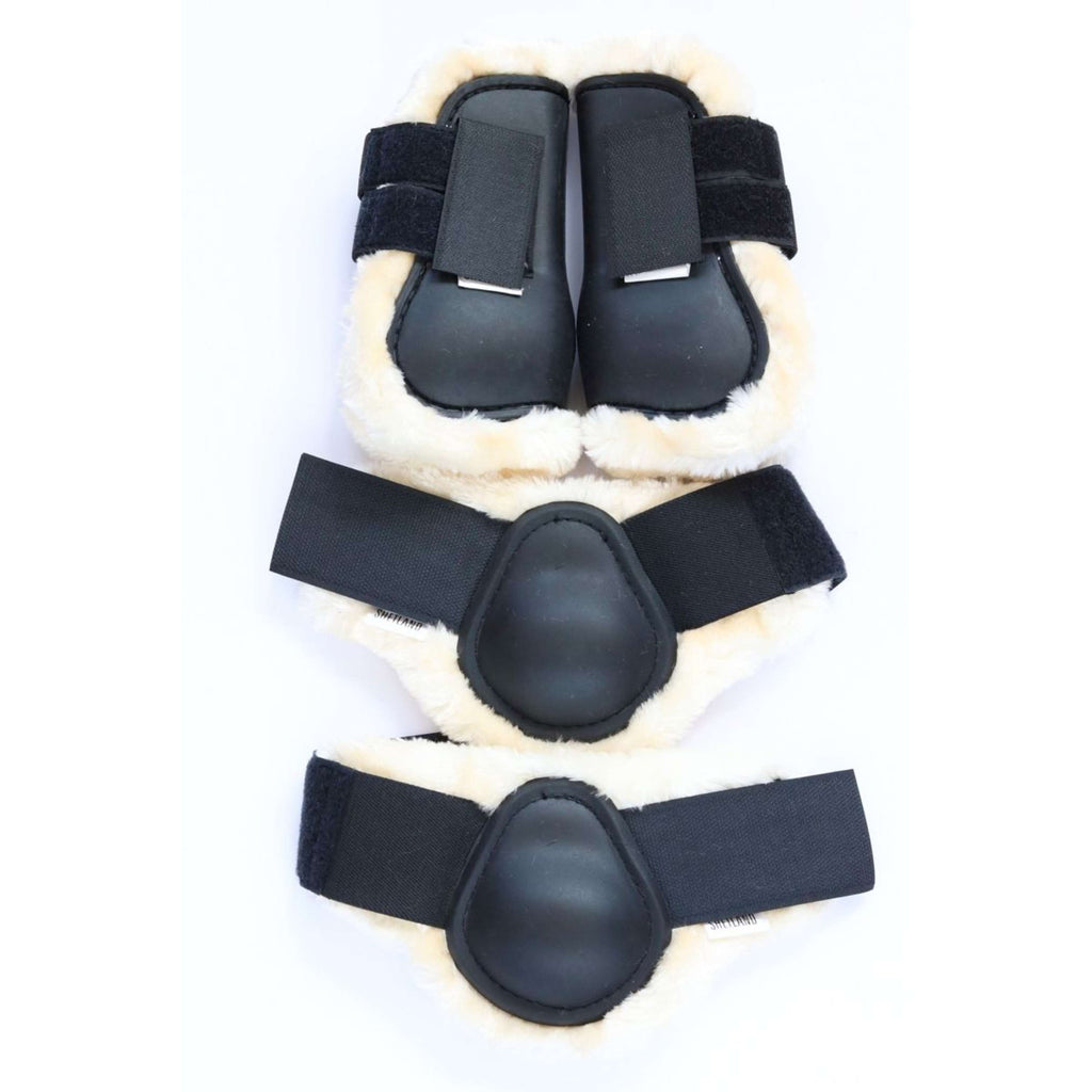 HB Beenbeschermerset Teddy Zwart