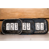 HB Startnummer Shine met Glitter Zwart/Silver Glitter