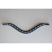 HB Showtime Frontriem Rocky Glitter Zwart/Navy Glitter