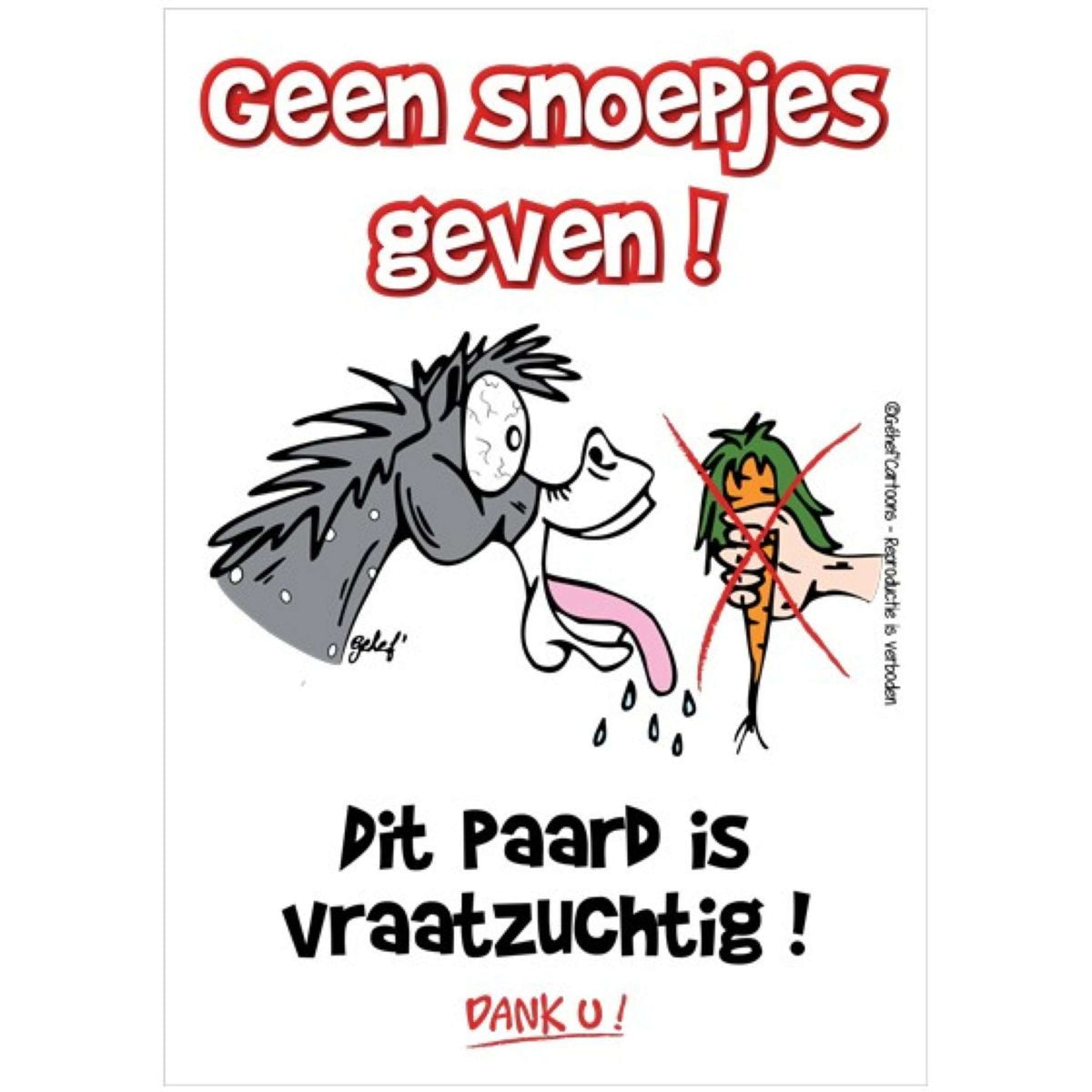 HB Stalplaat Geen Snoep