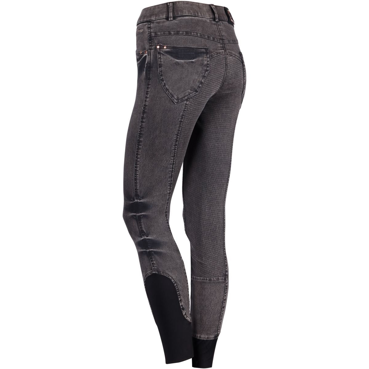 Harry's Horse Rijbroek Denim Jaruco Full Grip Jet Black