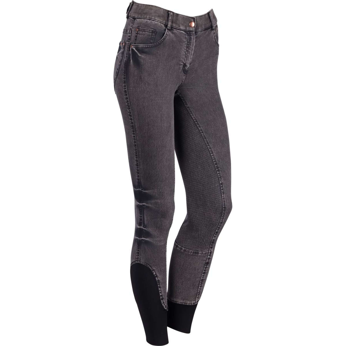 Harry's Horse Rijbroek Denim Jaruco Full Grip Jet Black