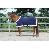 Harry's Horse Fleecedeken Staatsiemodel Met Borstflap Navy