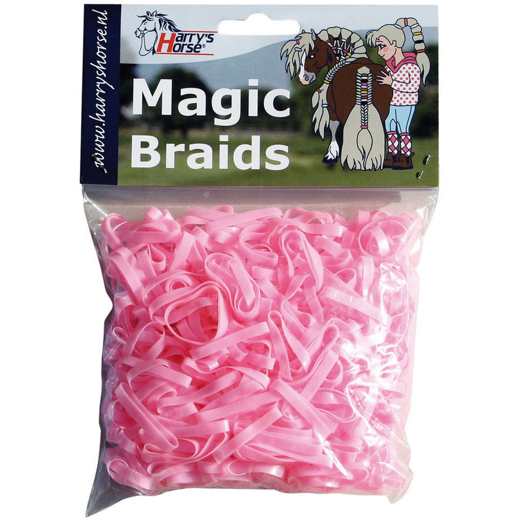 Harry's Horse Haarelastiekjes Magic Braids Zakje Roze