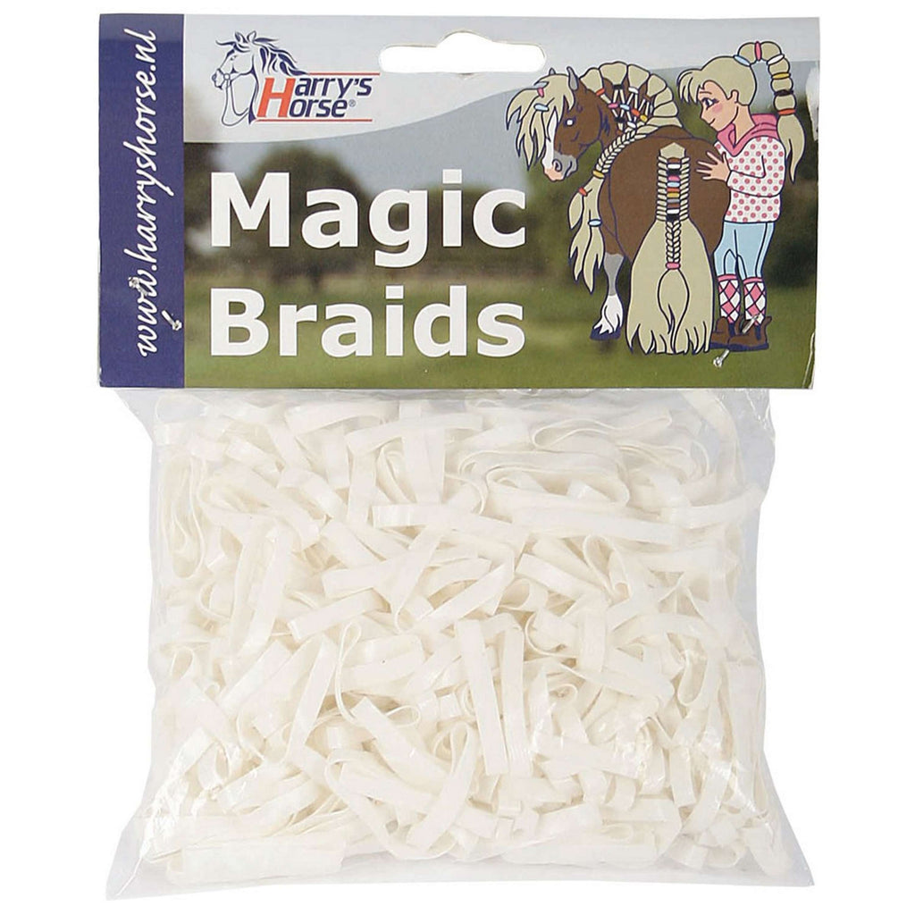 Harry's Horse Haarelastiekjes Magic Braids Zakje Wit