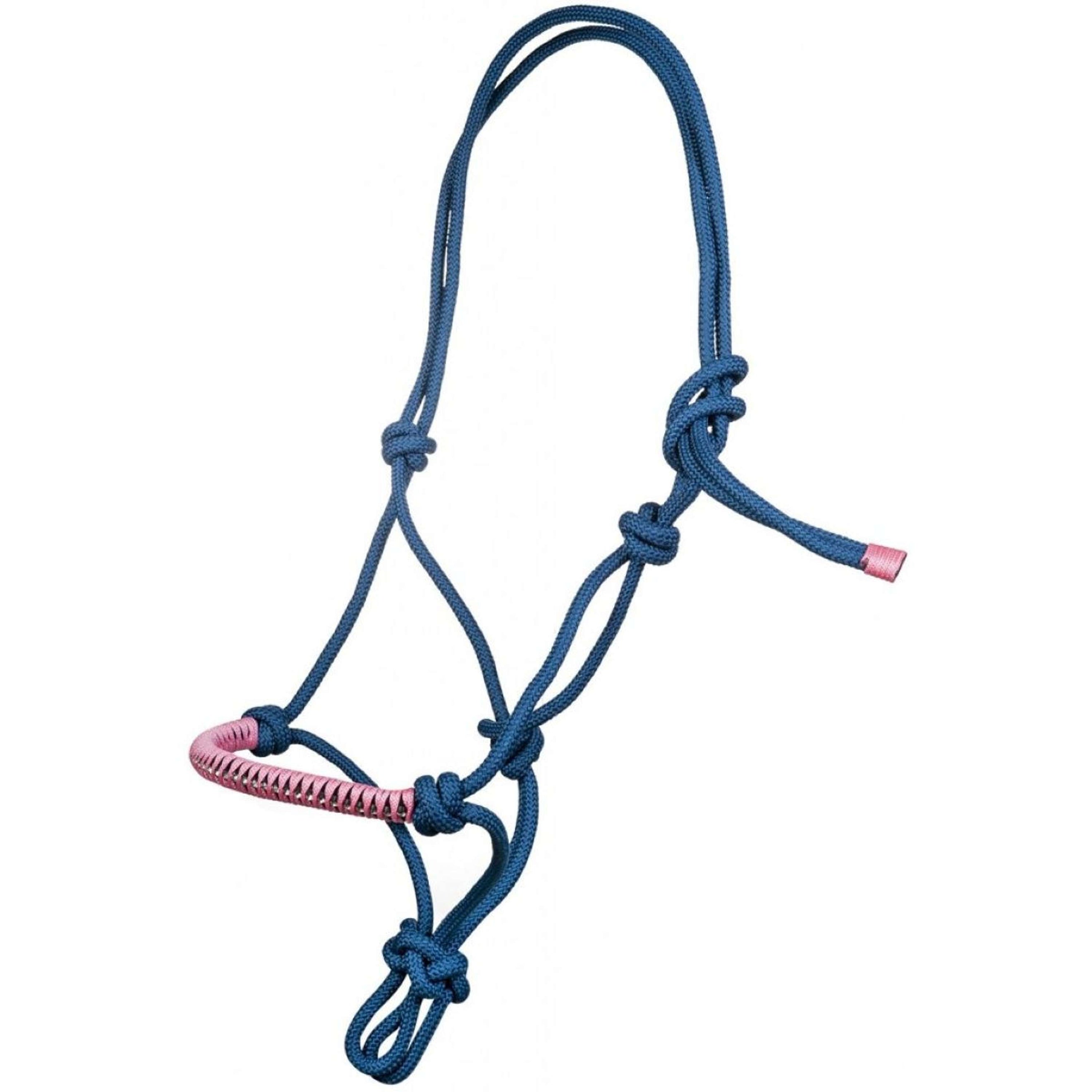 HKM Touwhalster Deko Azuurblauw/Roze