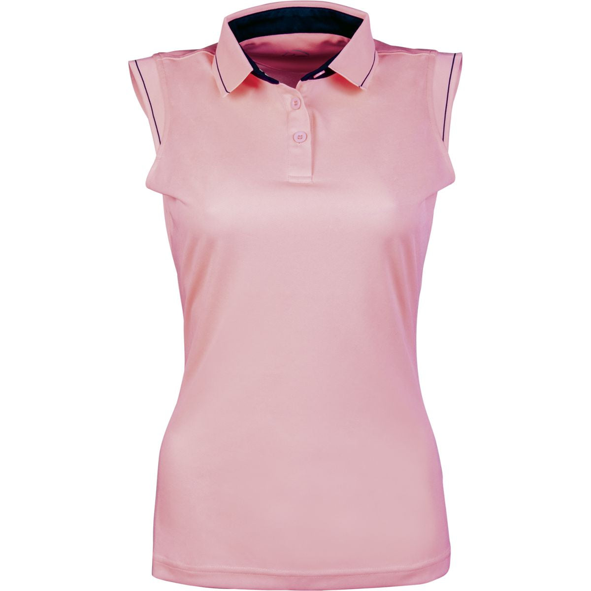 HKM Poloshirt Classico Mouwloos Neon Koraal