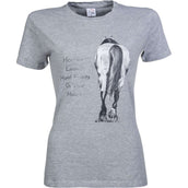 HKM Shirt Horses leave Hoofprints Korte Mouwen Grijs