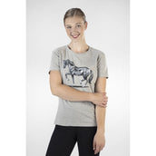 HKM T-Shirt Graphical Horse Lichtgrijs/Melange