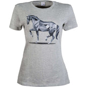 HKM T-Shirt Graphical Horse Lichtgrijs/Melange