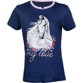 HKM T-Shirt Horse Spirit Donkerblauw