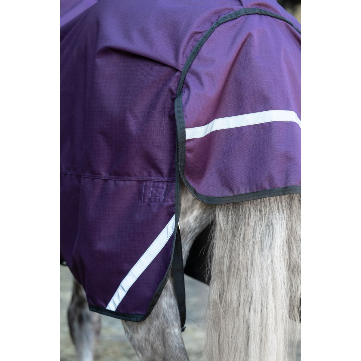 HKM Outdoordeken Liberty 1200D Fleece voering Wijnrood/Grijs