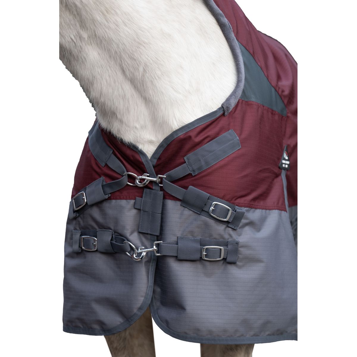 HKM Outdoordeken Yukon 600D Soft 0g Donkerrood/Grijs