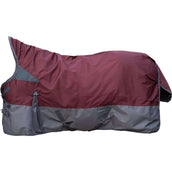 HKM Outdoordeken Yukon 600D Katoen 300g Donkerrood/Grijs